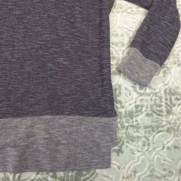 Green Envelope Sweater Women's Medium Gray Cowl Neck High Low  USA Made - Picture 6 of 11